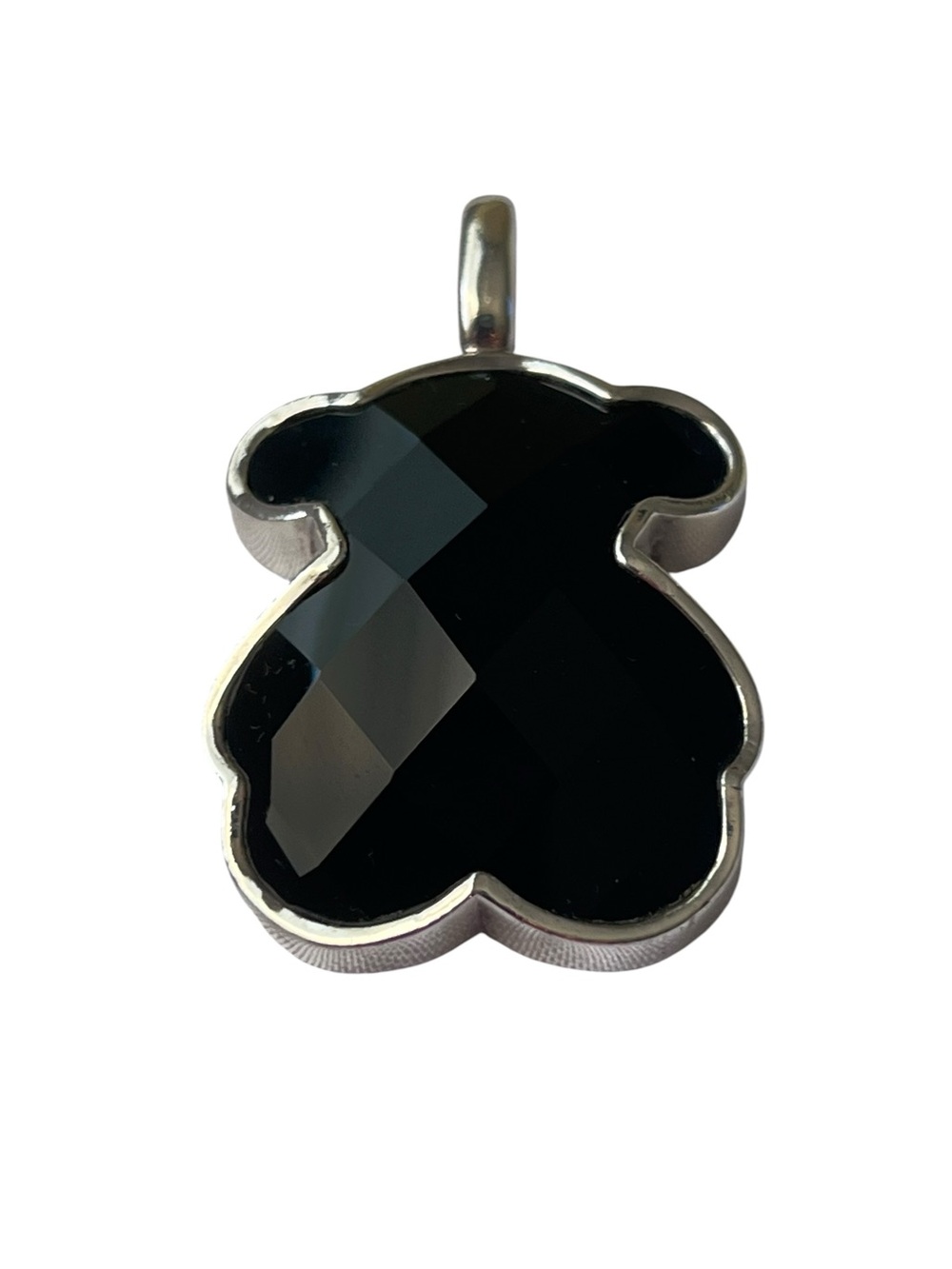 TOUS Sterling Silver Black Onyx Bear Pendant w/ Original Box